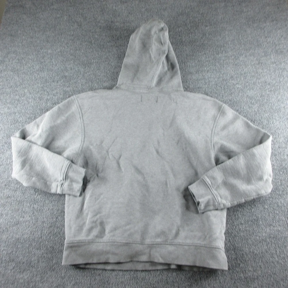 Jordan Hoodie Mens M Gray Fleece Kangaroo Pocket Jumpman Logo Sweatshirt